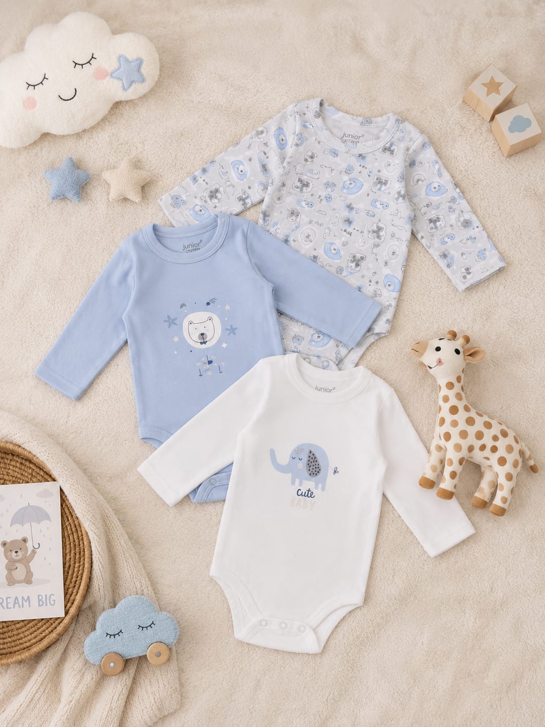 Baby Bodysuit Pack Of 3 6213-51