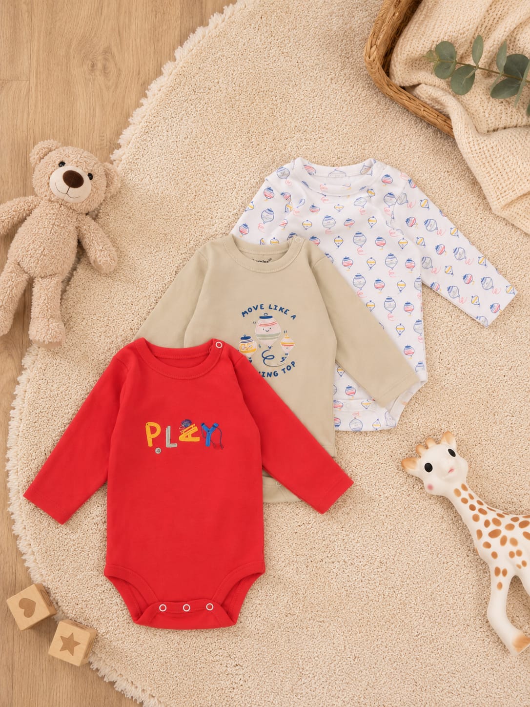 Baby Bodysuit Pack Of 3 6213-80