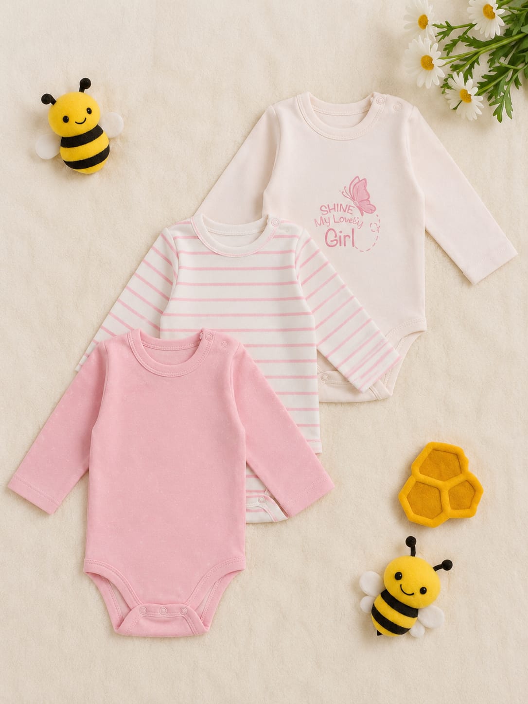 Baby Bodysuit Pack Of 3 6213-68