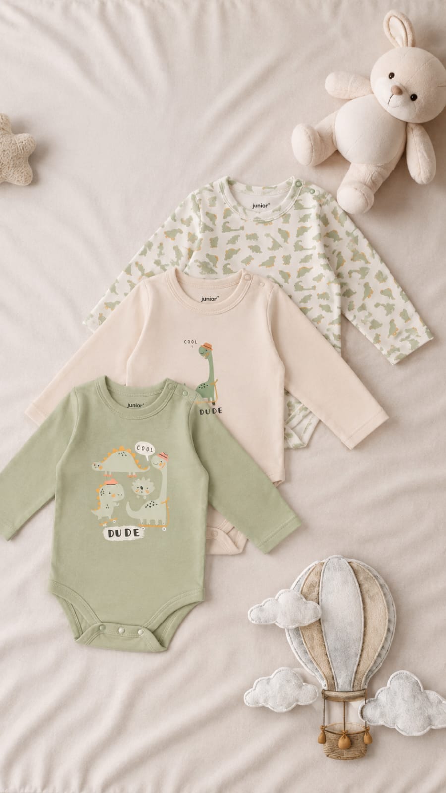 Baby Bodysuit Pack Of 3 6213-77