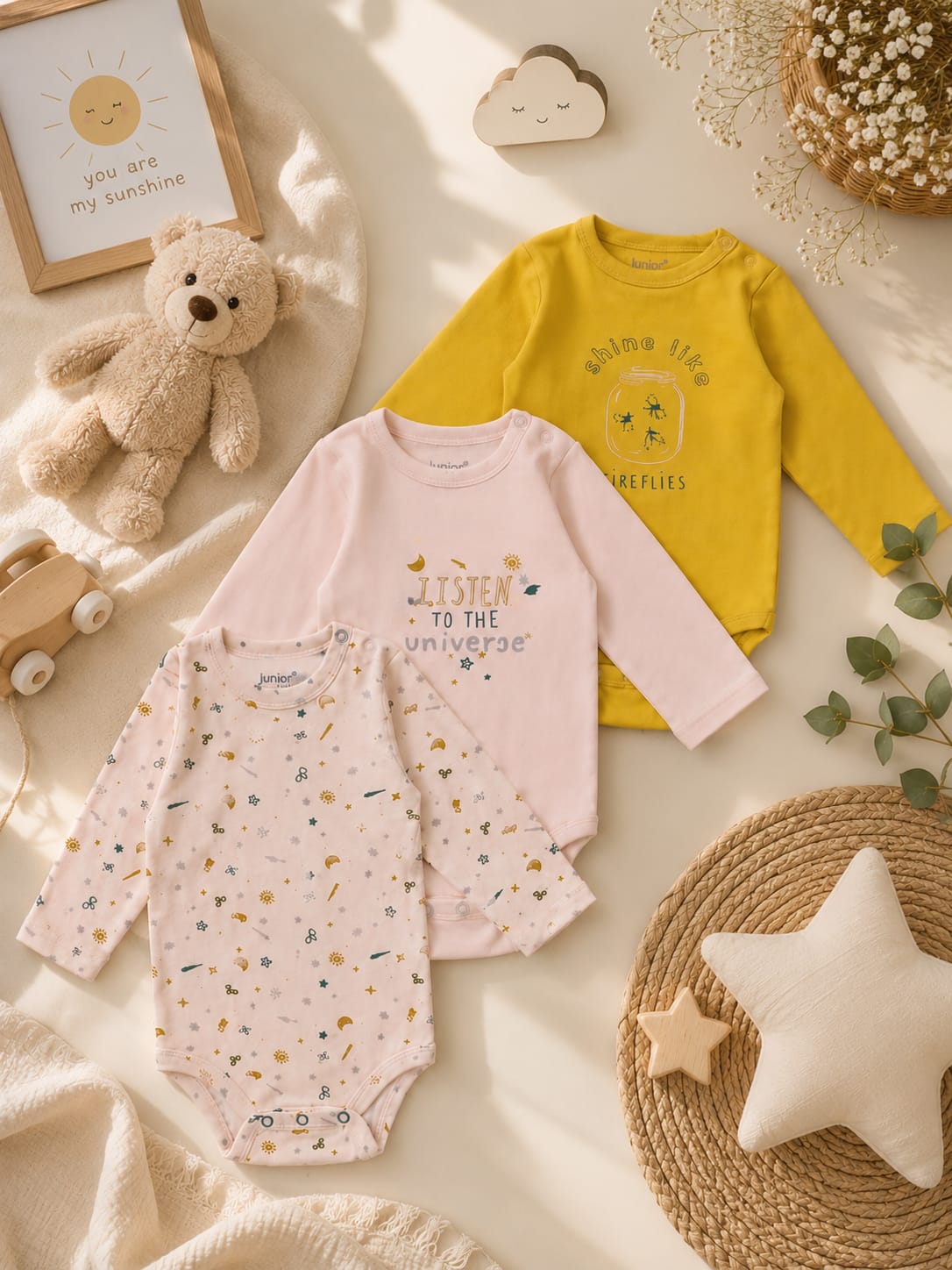 Baby Bodysuit Pack Of 3 6213-69