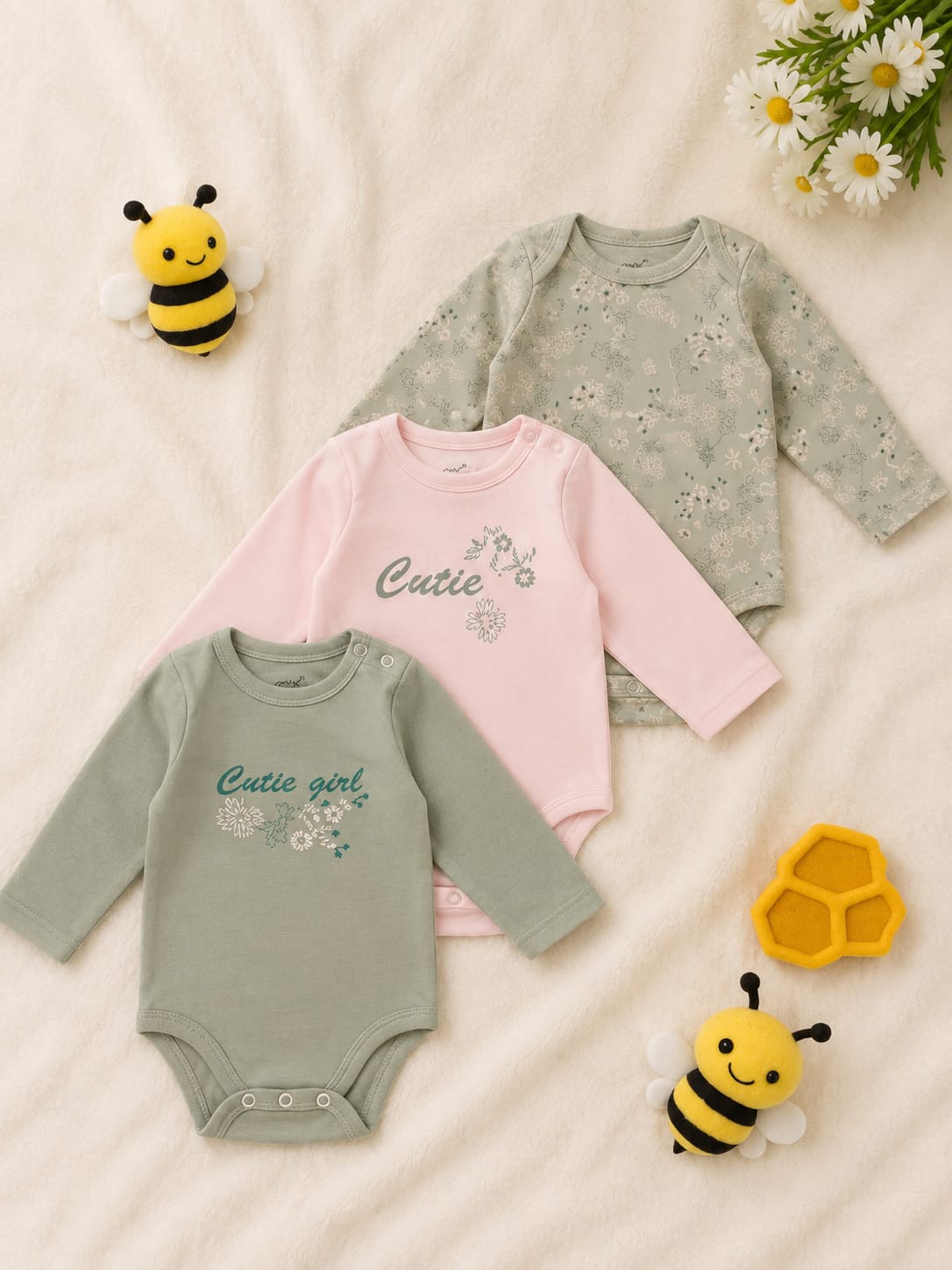 Baby Bodysuit Pack Of 3 6213-74